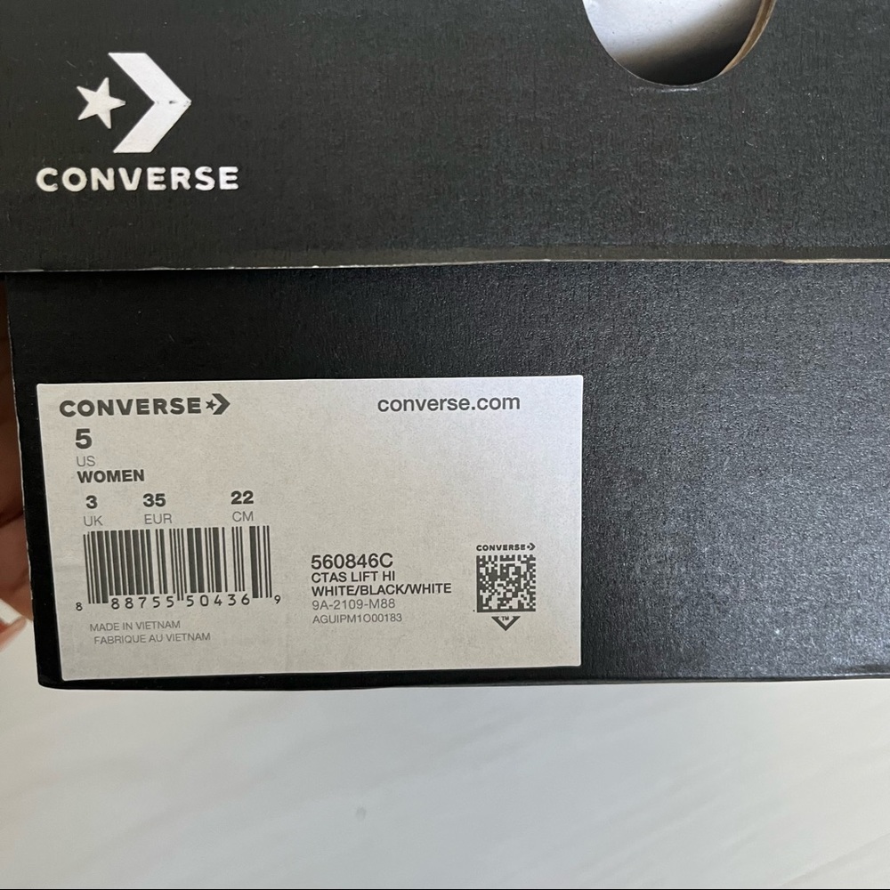 Converse Lift High Top Platform White Sneaker - Picture 5 of 5